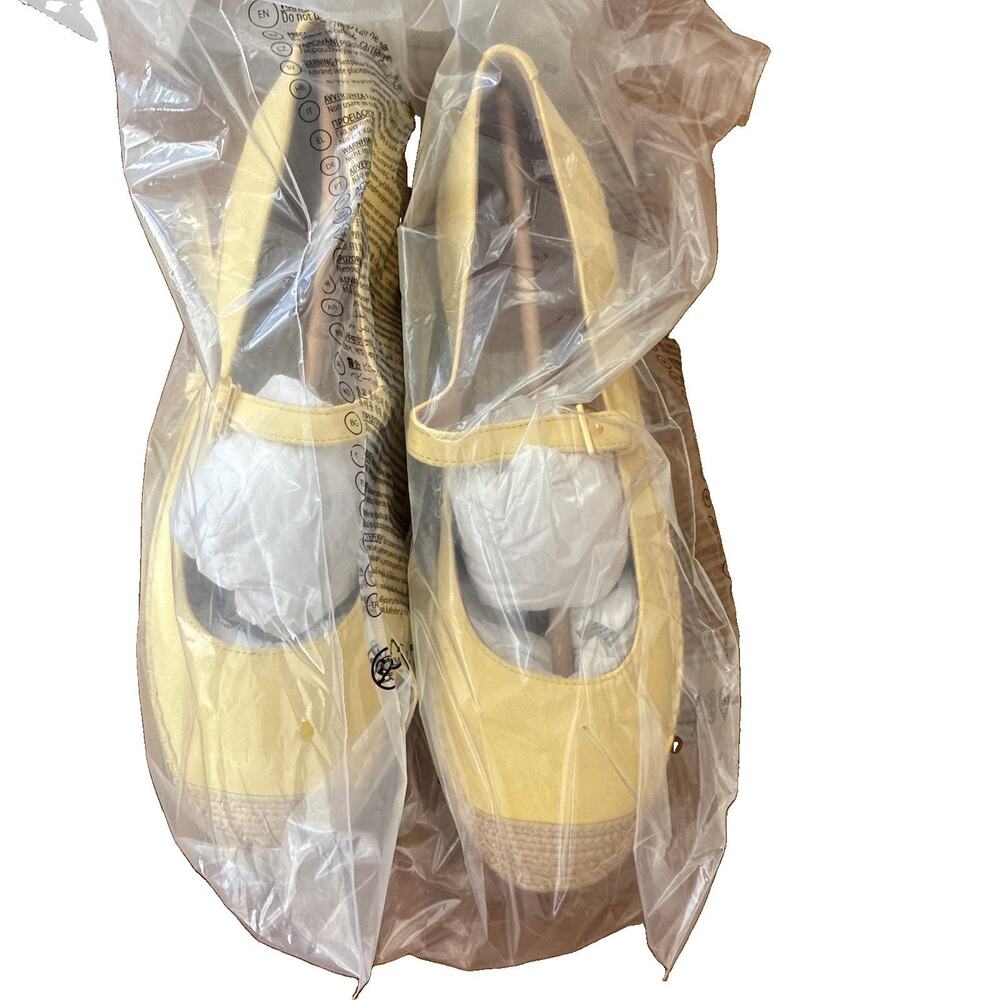 Lauren Ralph Lauren Luize Mary Jane Espadrille 9.5 Lemon Sorb Suede FACTRY SEALD